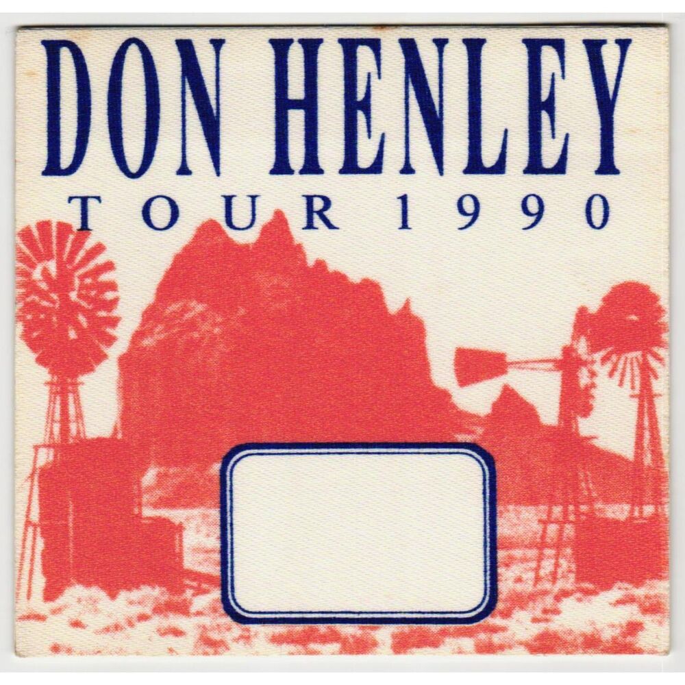 Vintage 1990 Don Henley Backstage Pass